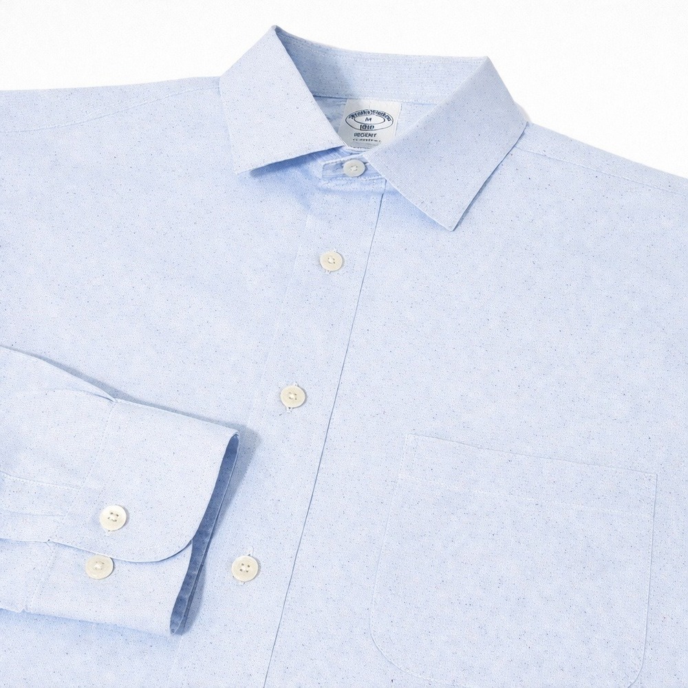 Brooks Brothers‎ Regent Button Shirt Men's Medium speckled seersucker